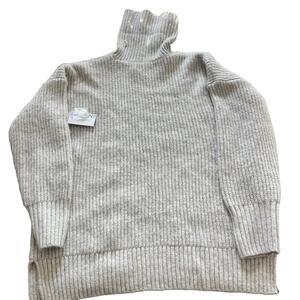 NWT Nine West Cowl Neck Gray Chunky Sweater-Size Large